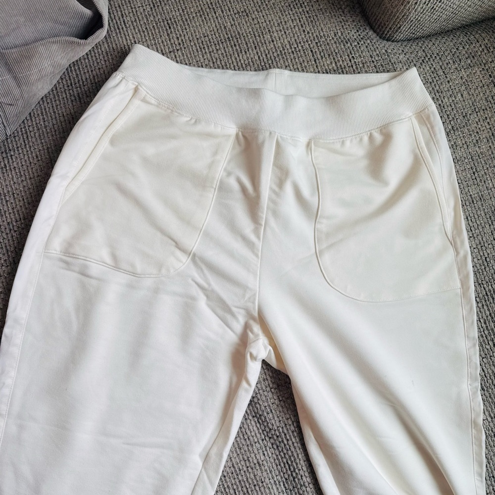 Thrive Societe Lux White Jogger Pants SIZE M Medium